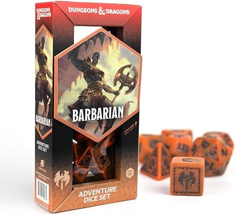 D&D Adventure Dice Barbarian