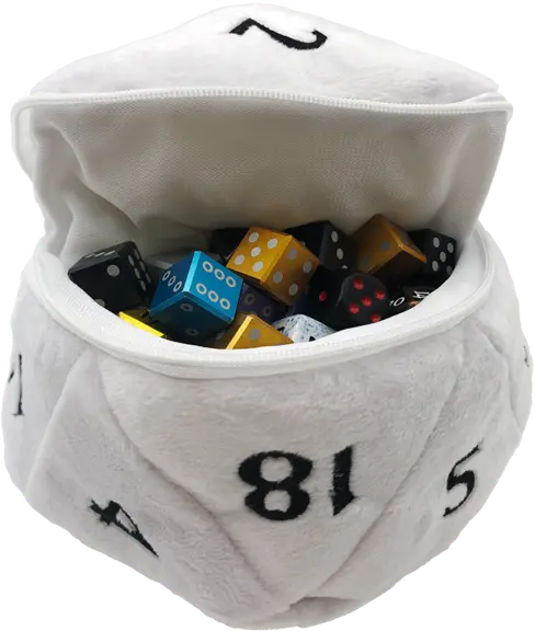 Ultra Pro Dice Bag Plush D20 White