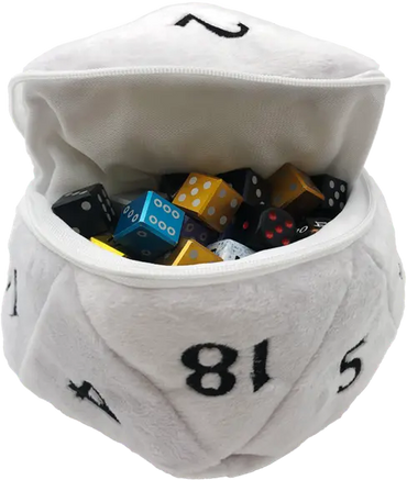 Ultra Pro Dice Bag Plush D20 White