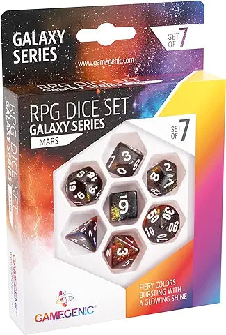 RPG Dice Set - Galaxy Series - Mars