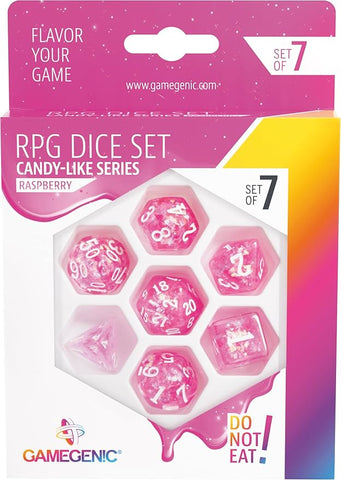 RPG Dice Set - Candy Like Series - Raspberry