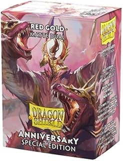 Dragon Shield Matte Dual 100 Standard Sleeves Red Gold Special Edition